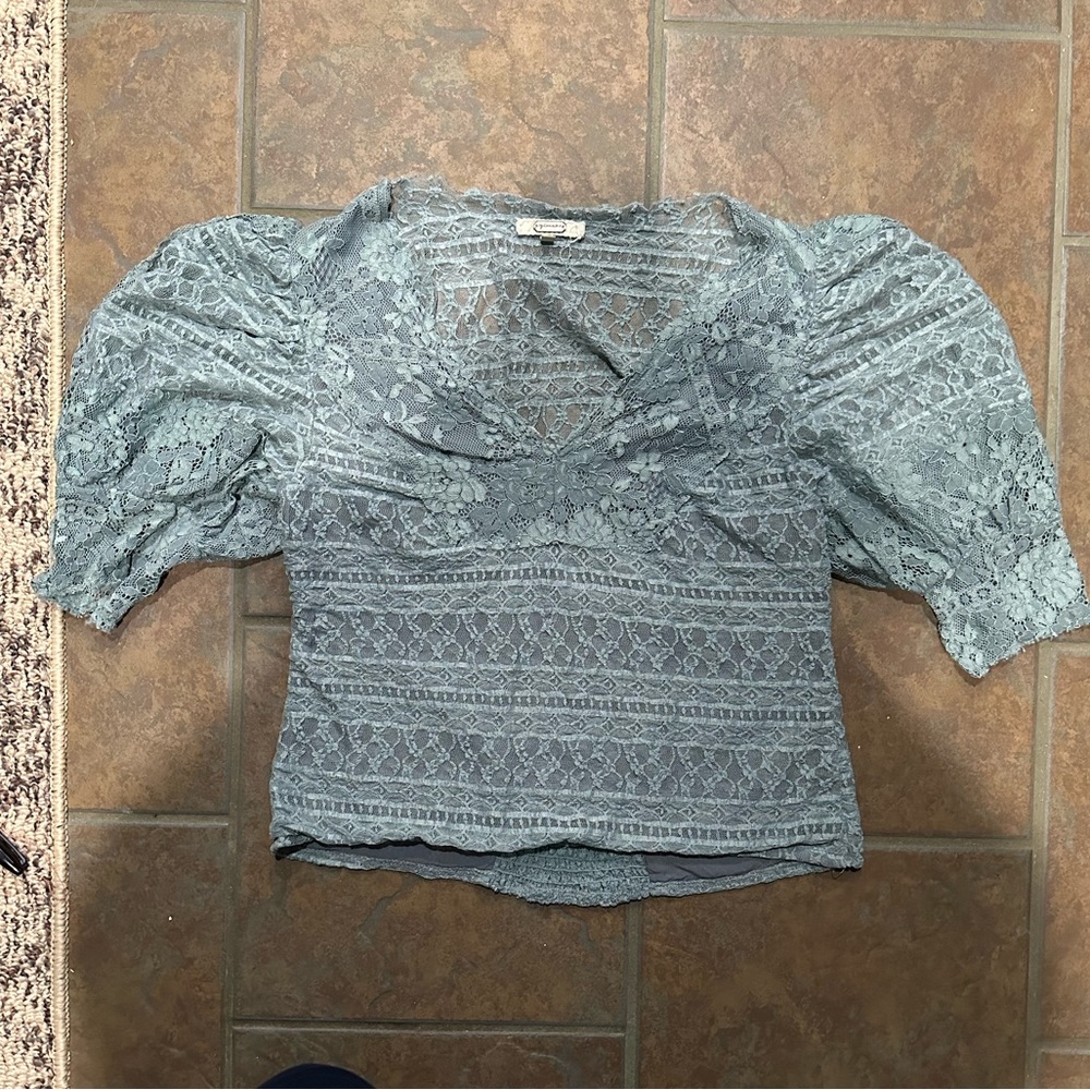 Buckle Gimmicks Lace Blouse